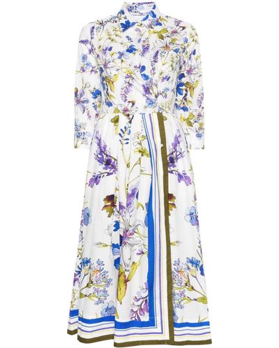 Sara Roka Elena T85 Kleid mit Blumen-Print - Blau