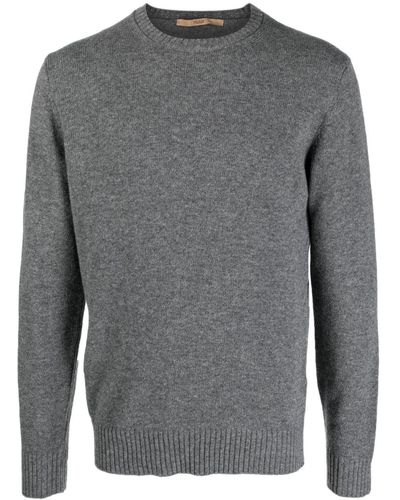Nuur Crew-neck Knitted Jumper - Grey