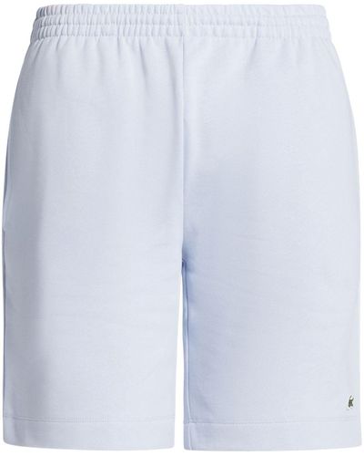 Lacoste Logo-appliqué Fleece Shorts - Blue