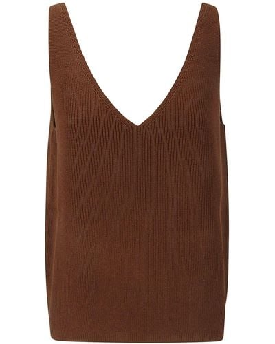 Studio Nicholson Knitted Sleeveless Top - Brown