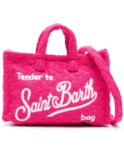 Mc2 Saint Barth Logo-embroidered Mini Bag - Pink