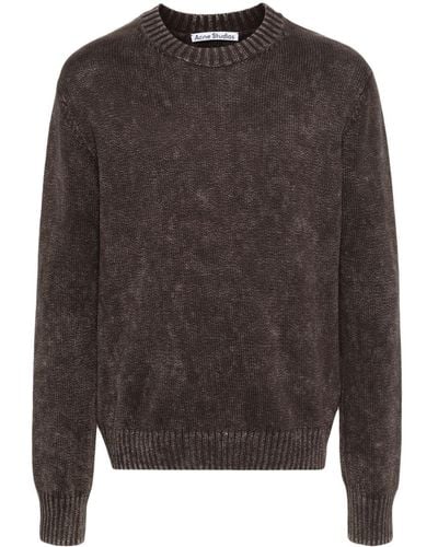 Acne Studios Embroidered-logo Sweater - Grey