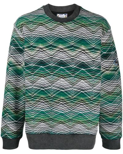 Missoni Zigzag Crew-neck Sweater - Green