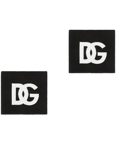 Dolce & Gabbana Gestrickter Rundschal mit DG - Schwarz