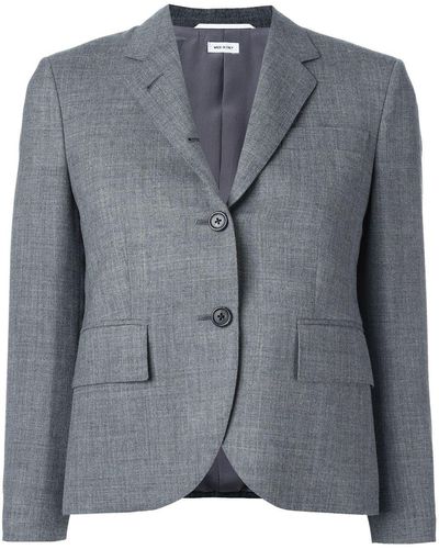 Thom Browne Classic Single Breasted Sport Coat In Medium Grey 2-ply Wool Fresco - Grijs