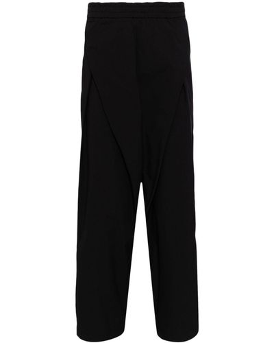 Yoshio Kubo Elasticated-waist Drop-crotch Trousers - Black