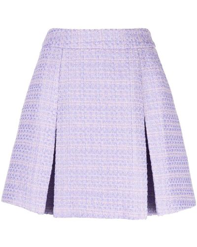 We Are Kindred Winona Tweed High-waist Skirt - Purple