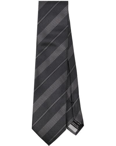 Tom Ford Striped Jacquard Tie - Grey