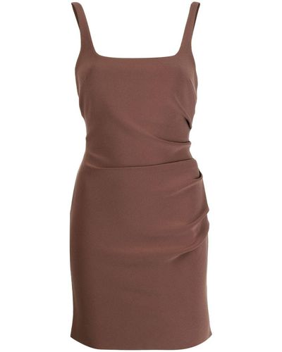 Bec & Bridge Karina Ruched Mini Dress - Brown