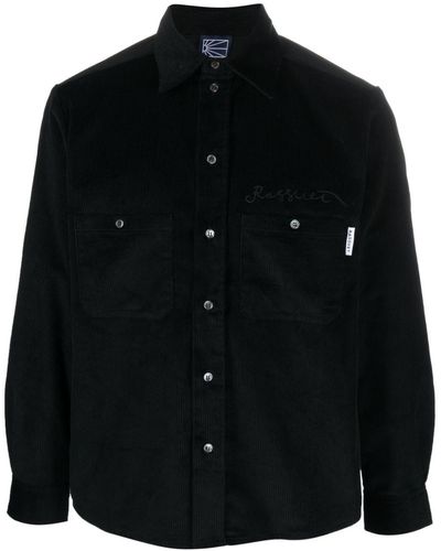 Rassvet (PACCBET) Logo-embroidered Corduroy Cotton Shirt - Black