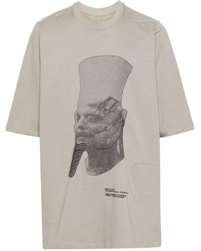 Rick Owens Ron Jumbo Cotton T-shirt - Gray