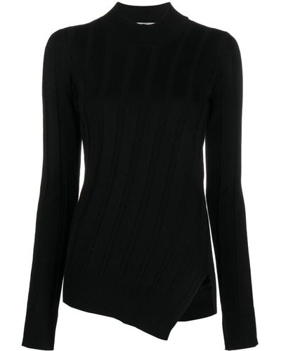 Stella McCartney Asymmetric-hem Knit Sweater - Black