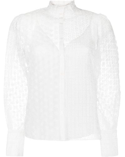 Maje Layered Cotton-blend Shirt - White