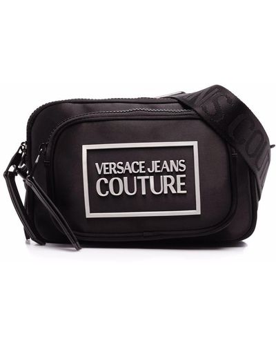 Versace ロゴパッチ ショルダーバッグ - ブラック