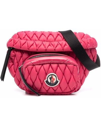 Moncler Felicie Quilted Belt Bag - Pink