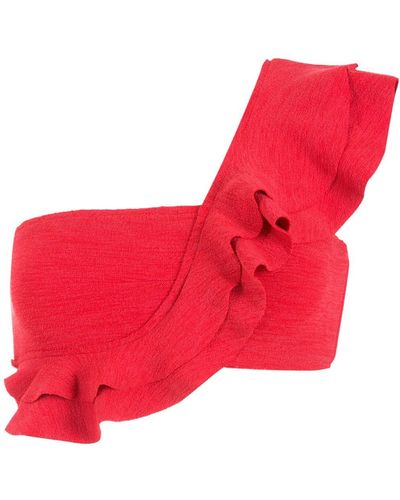 Clube Bossa Malgosia Ruffled Bikini Top - Red