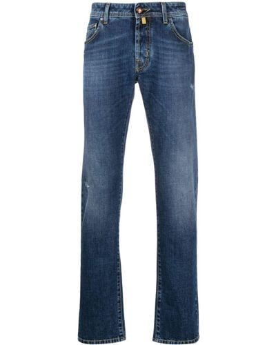 Jacob Cohen Distressed-effect Straight-leg Jeans - Blue