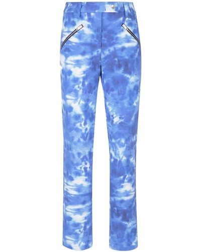 Bally Pantalones rectos con estampado de nubes - Azul