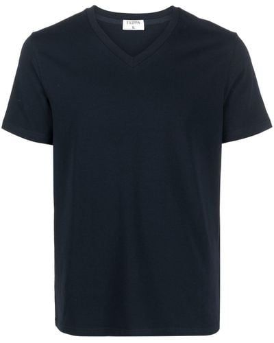 Filippa K Camiseta con cuello en V - Azul