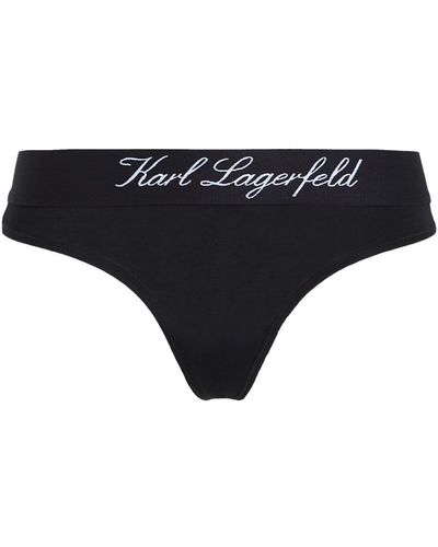 Karl Lagerfeld Tanga Hotel Karl de talle bajo - Negro