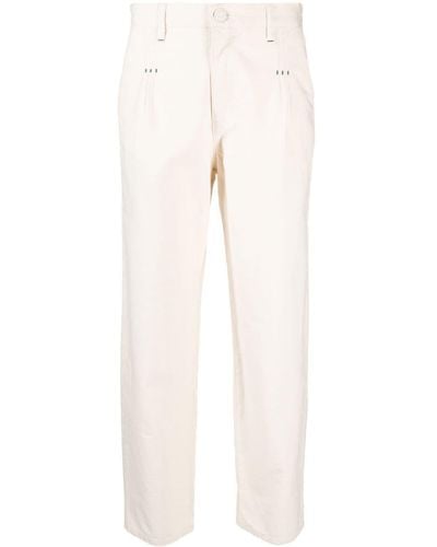 See By Chloé Tapered-Jeans mit Biesen - Weiß