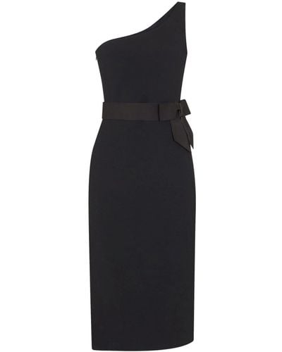 Jane Siren asymmetric pencil dress - Negro