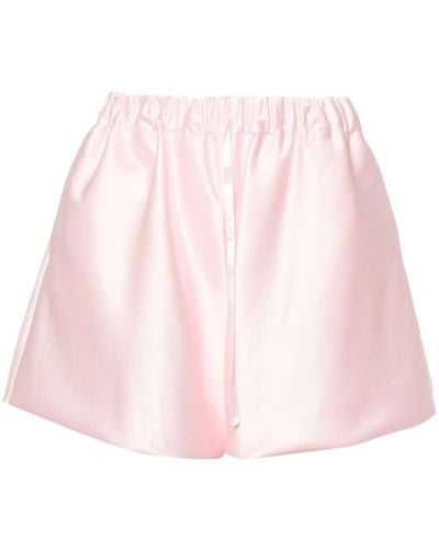 Simone Rocha Elasticated Satin Shorts - Pink