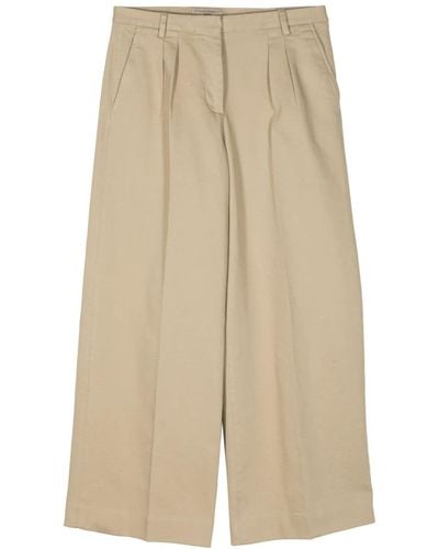 Officine Generale Cotton wide-leg trousers - Neutro