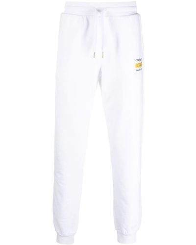 Casablancabrand Pantalon de jogging en coton biologique - Blanc