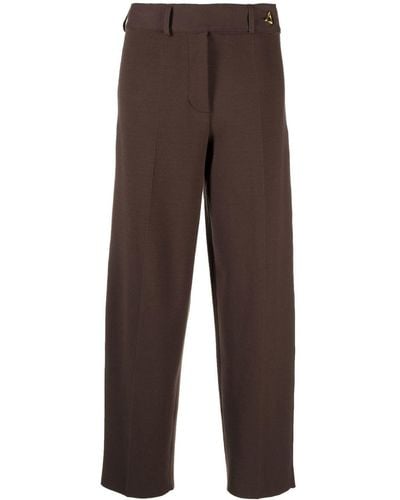 Aeron Straight-leg Tailored Pants - Brown