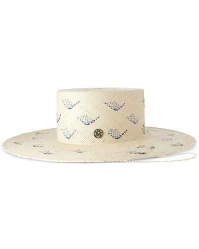Maison Michel Lana straw hat - Weiß