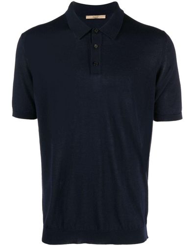 Nuur Fine-knit Polo Shirt - Blue