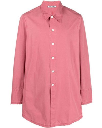 Our Legacy Chemise oversize à manches longues - Rose