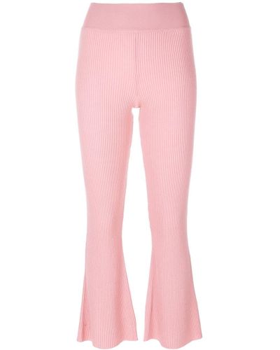 Cashmere In Love Cashmere Candiss Flared Knit Pants - Pink