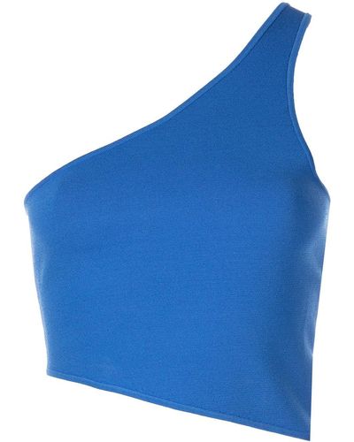 A.L.C. Colby One-shoulder Cropped Top - Blue