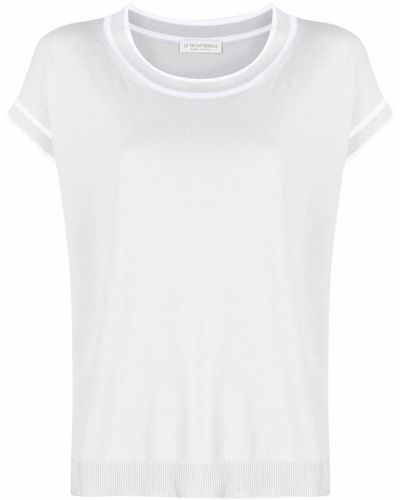 Le Tricot Perugia T-shirt girocollo - Bianco