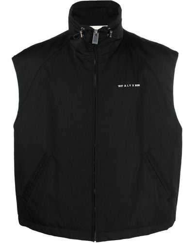 1017 ALYX 9SM Logo-print Zip-up Vest - Black