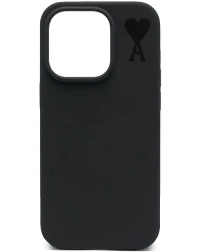 Ami Paris Logo-print Iphone 14 Case - Black