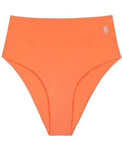 Sporty & Rich Bikinihöschen mit hohem Bund - Orange