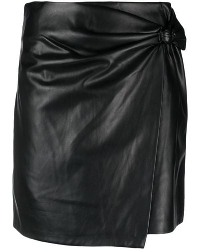DKNY Mid-rise Wrap Miniskirt - Black