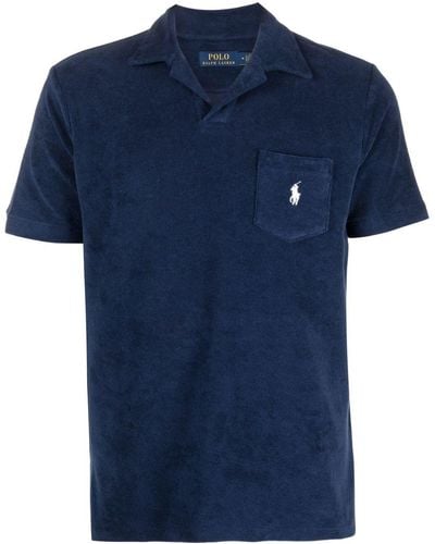 Ralph Lauren Taglie Plus - Polo in spugna - Blu