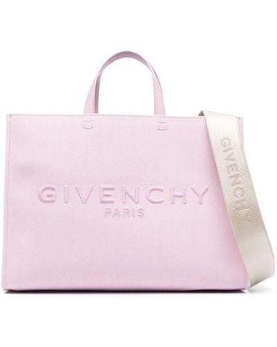 Givenchy Mittelgroße G-Tote Canvas-Tasche - Pink
