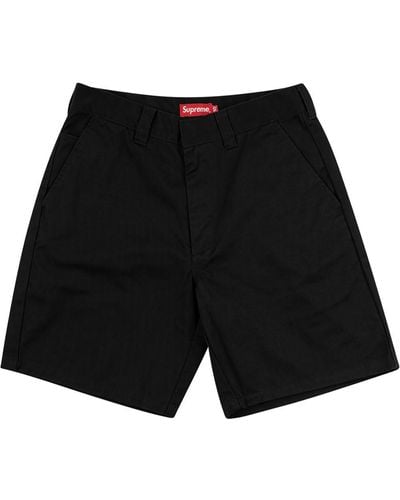 Supreme Straight-leg Work Shorts - Black