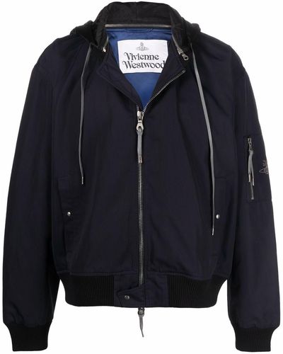 Vivienne Westwood Bomber With Removable Hood - Blue