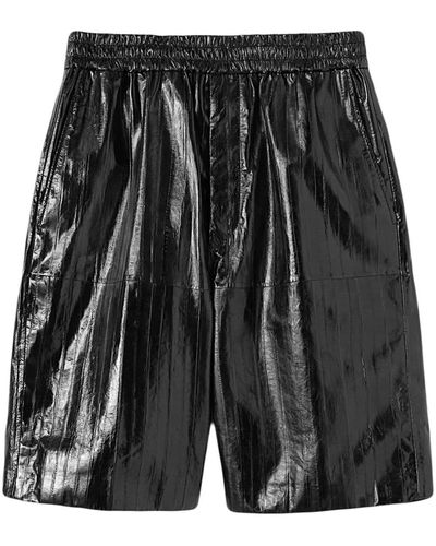 Jil Sander Patent Leather Elasticated-waist Shorts - Black