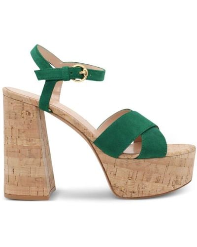 Gianvito Rossi Bebe 120mm Leather Sandals - Green