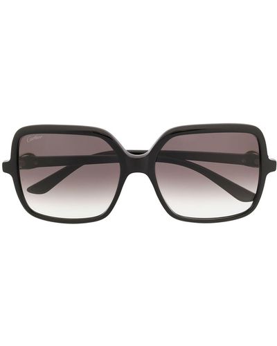Cartier C Décor Square-frame Sunglasses - Brown
