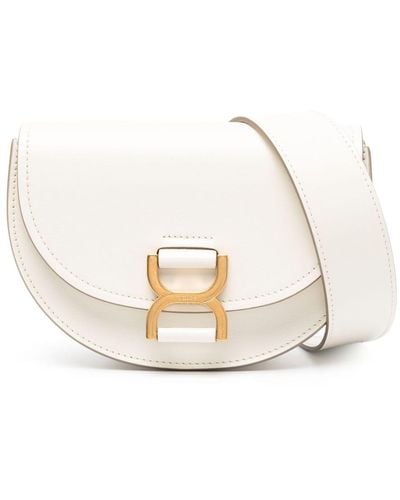 Chloé Marcie Leather Shoulder Bag - White