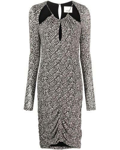 Isabel Marant Logane Cut-out Midi Dress - Gray