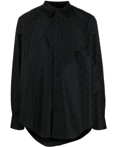 GmbH Hammer-jacquard Button-up Shirt - Black